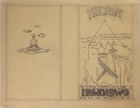 Entwurf für das Cover von "Irgendwo in Tibet" von James Hilton (Original: Lost Horizon), 1937